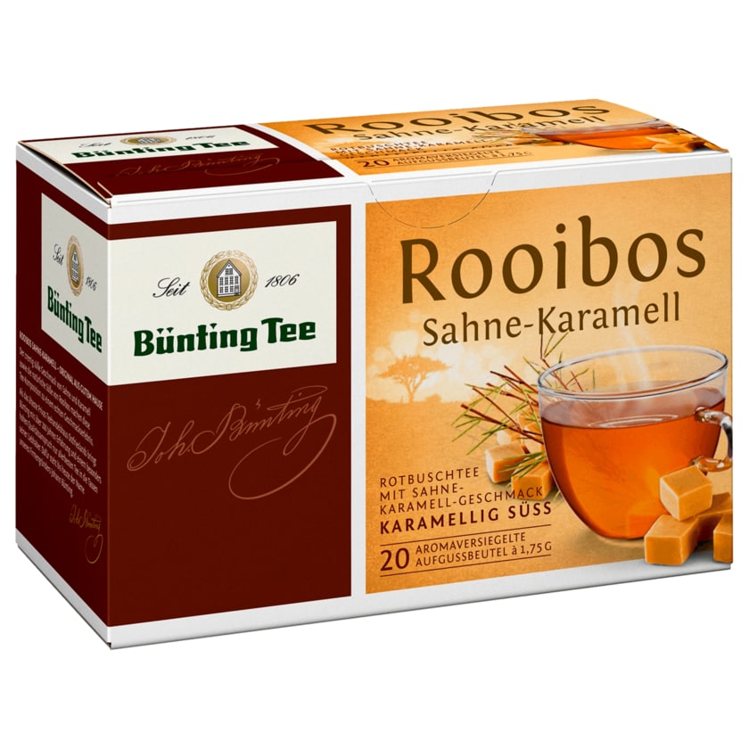 Bünting Tee Rooibos Sahne-Karamell 35g, 20 Beutel